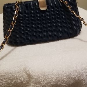 Vintage straw wicker type purse